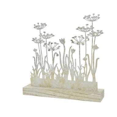 FIORI STILIZZATI IN METALLO 5X30XH30CM SU BASE
