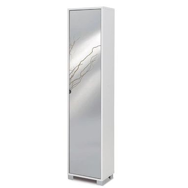 SCARPIERA BIANCO FIAMMATO 43X29XH190CM A SPECCHIO
