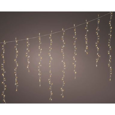 TENDA LED 8 FUNZIONI 256 LED 3,75M BIANCO CALDO.