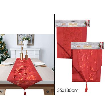 RUNNER ROSSO DECORATO 35X180CM.