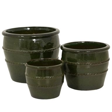 VASO LUCIA D.37XH31CM VERDE IN TERRACOTTA
