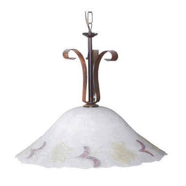 LAMPADARIO AMBRA E27 D.50CM MARRONE RAMATA