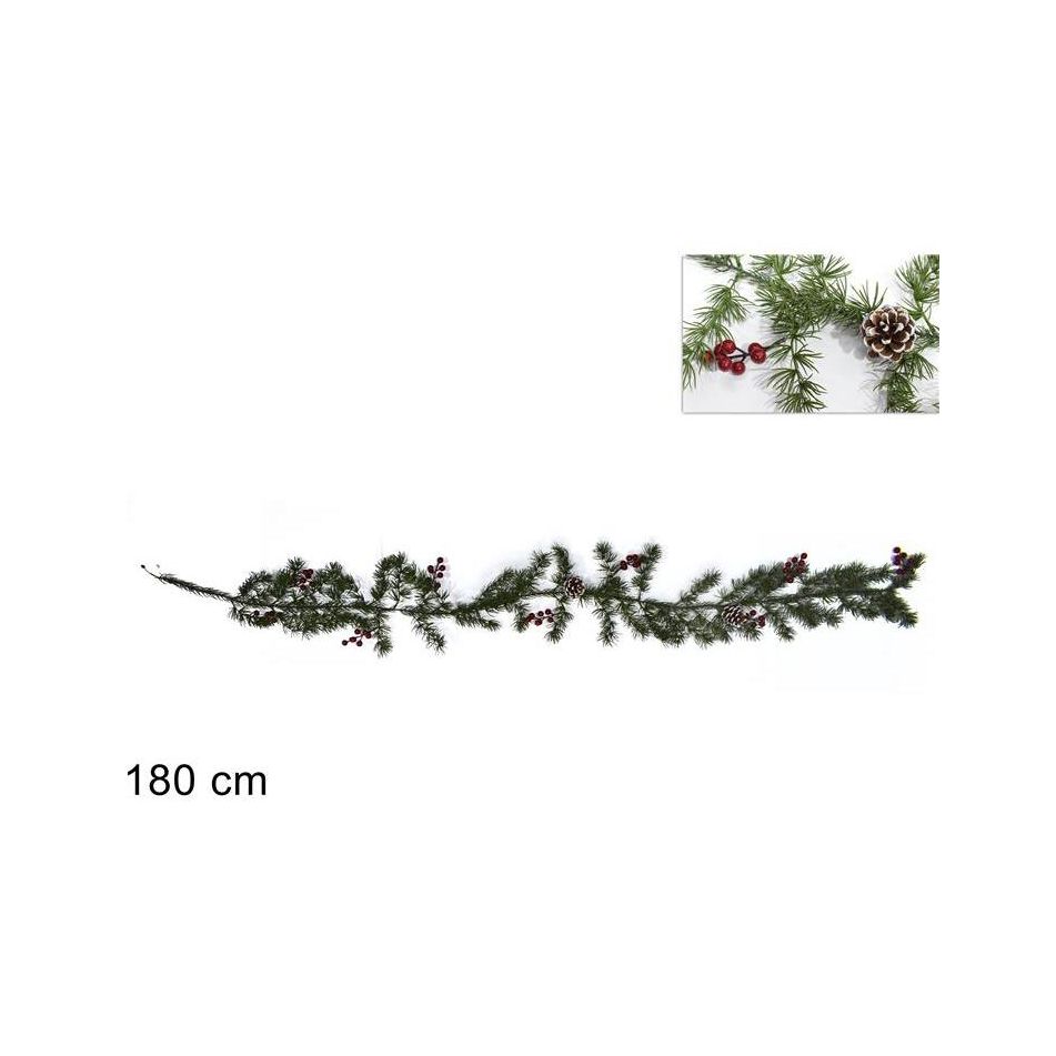 ghirlanda-pvc-pigne-e-bacche-180cm
