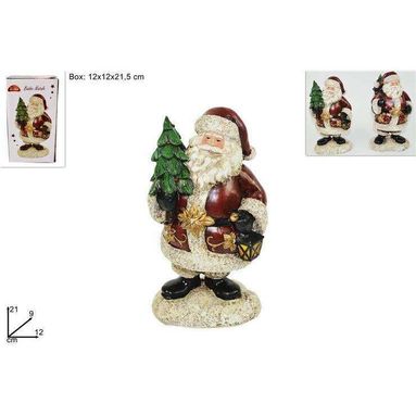 BABBO NATALE TRADIZIONALE H21CM IN RESINA