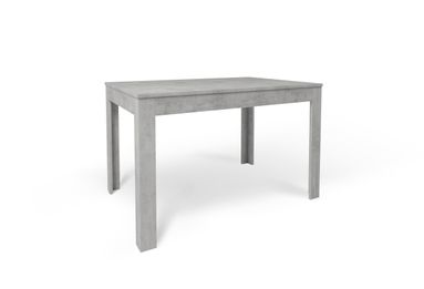 TAVOLO ALLUNGABILE 120+50 80X120XH75CM STRUTTURA CEMENTO FRONTALE CEMENTO