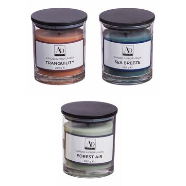 CANDELA PROFUMATA D.9XH10CM 4 FRAGRANZE CON VASETT
