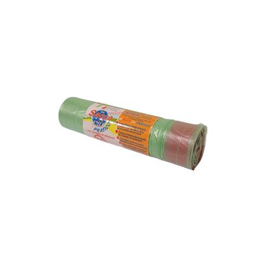 SACCHI RIFIUTI 40L 55X65CM 15PZ VERDI MANIGLIE