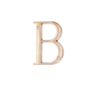 LETTERA TIPO B MM.80 OTTONE LUCIDO