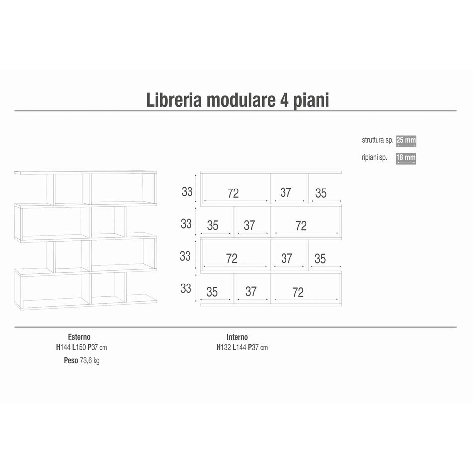 libreria-modulare-kit-150x38xh144cm-struttura-cemento-frontale-ossido-bianco