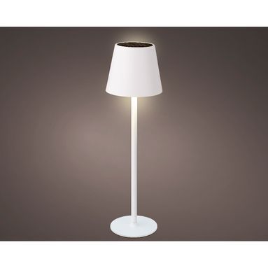 LAMPADA SOLARE DA TAVOLO D.11XH37CM BIANCO.