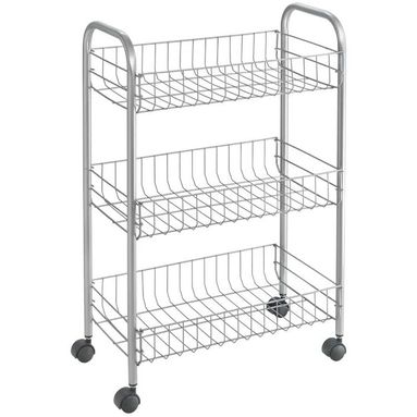 SCAFFALETTO 3 PIANI LUGANO 41X23XH63CM GRIGIO