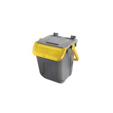PATTUMIERA ECOLOGY 25L 37X37XH41CM GIALLA/GRIGIA