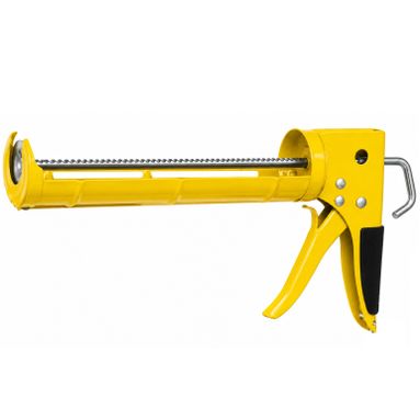 PISTOLA A CREMAGLIERA PER CARTUCCE SILICONE GIALLA