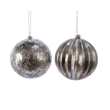 SFERA NATALIZIA CHAMPAGNE 10CM.