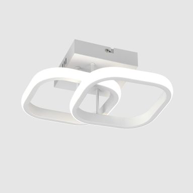 PLAFONIERA LED KASIA 7W 24CM BIANCA QUADRATI