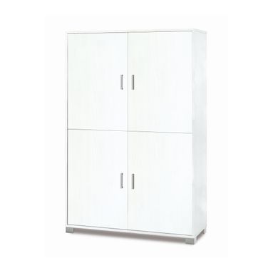 MOBILE 4 ANTE KIT 108X41XH161CM STRUTTURA BIANCO FIAMMATO FRONTALE BIANCO FIAMMATO
