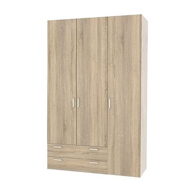 ARMADIO 3 ANTE 3 CASSETTI 120X52XH190CM ROVERE CAN