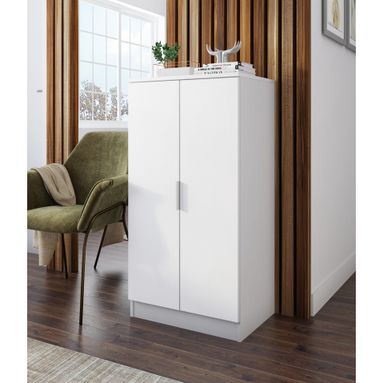 SCARPIERA BASIC 2 ANTE 55X40XH108CM LARICE BIANCO