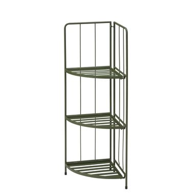 SCAFFALE ANGOLARE 3 RIPIANI 42X30XH90CM VERDE SCUR