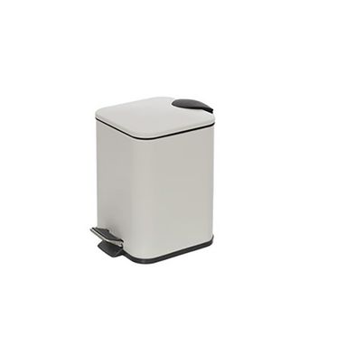 PATTUMIERA 3L 16X16XH25CM ACCIAIO BIANCO