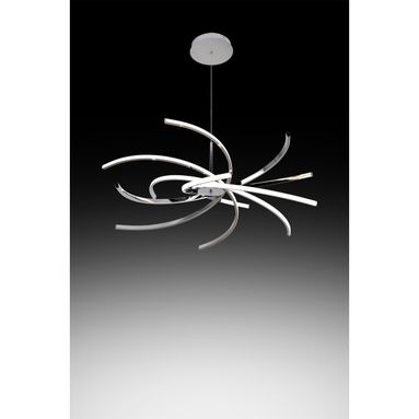 LAMPADARIO LED ELETTRA 80W 4000K D.98CM CROMO