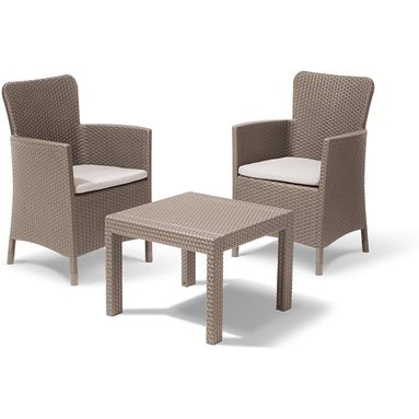 SET BALCONY SALVADOR CAPPUCCINO IN ECORATTAN CON T