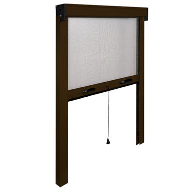 ZANZARIERA SOTTILE VERTICALE 140XH160CM MARRONE.