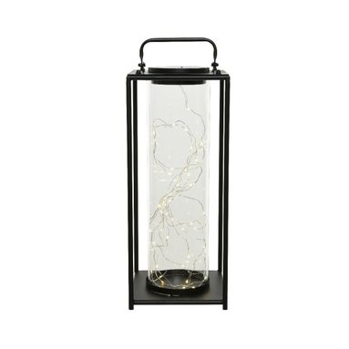 LANTERNA MODERNA SOLARE CON 100 MICROLED A LUCE CA