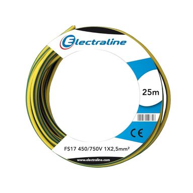 CAVO UNIPOLARE FS17 450/750V 1X2,5 25M GIALLO / BI