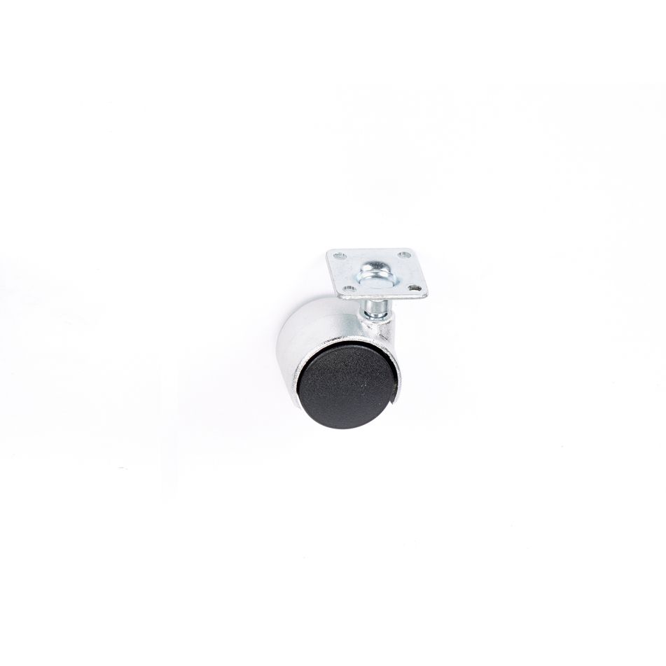 ruota-nylon-nero-slash-crom-dot-mm45-piastra-28x28