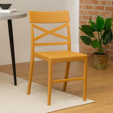 SEDIA CLIZIA 44X51XH84CM GIALLA