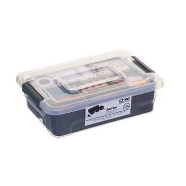 ORGANIZER CON COPERCHIO 1,5L 22X16XH7CM GRIGIO