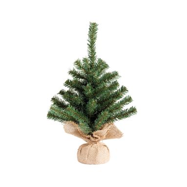 MINIALBERO DA INTERNO VERDE CON BASE IN JUTA H45CM