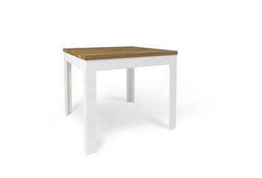 TAVOLO PIEGHEVOLE 90+90 90X90XH75CM STRUTTURA NOCE STELVIO FRONTALE OSSIDO BIANCO