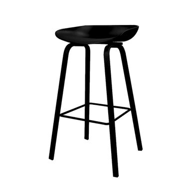 SGABELLO NERO DA BAR 43X42X86H CM CON GAMBE NERE
