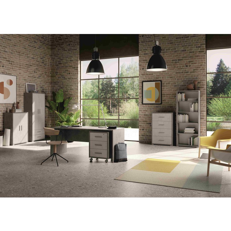 mobile-2-ante-2-cassetti-71x41xh182cm-struttura-cemento-frontale-ossido-bianco