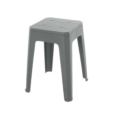 SGABELLO IN POLIPROPILENE 28X28XH46CM GRIGIO.
