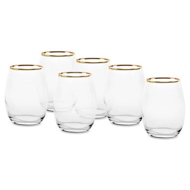 SET 6 BICCHIERI AMBER GOLDEN 35 CL