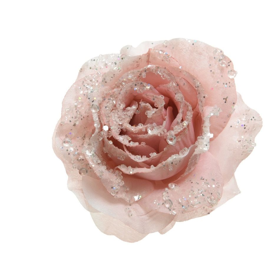 rosa-14cm-rosa-glitterata-con-clip