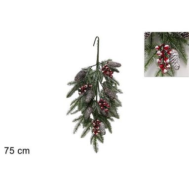 DIETROPORTA 75CM CON BACCHE E PIGNE 7CM