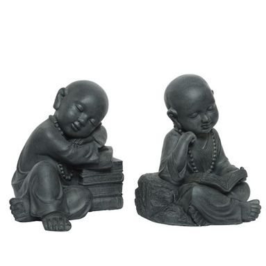 BIMBO MONACO CHE RIPOSA H40CM ANTRACITE IN MAGNESI