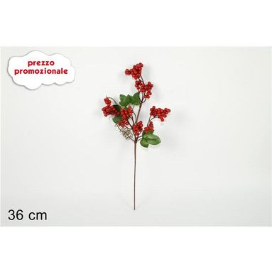 SPILLONE 36CM CON RICCIOLO E BACCHE.