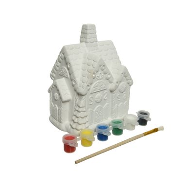 SET PITTURA CASETTA 10X12XH15CM IN GESSO.