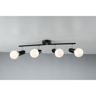 BARRA 4 SPOT PUNTO NERA E27 68XH14CM.
