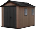 keter-casetta-da-giardino-newton-plus-759-barra-975-evotech-marrone-doppia-opzione-montaggio