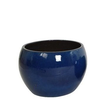 VASO LUCA D.40XH30CM BLU SMALTATO