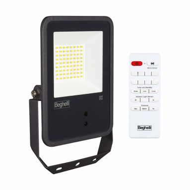 PROIETTORE LED FL 50W IP66 NERO SENS 4000K 175X146