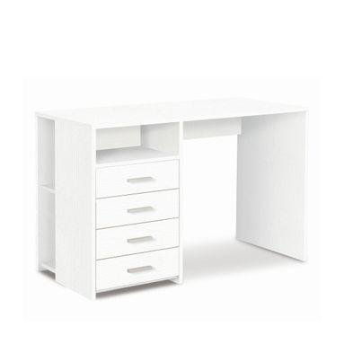 SCRIVANIA 4 CASSETTI 120X55XH76CM STRUTTURA BIANCO FIAMMATO FRONTALE BIANCO FIAMMATO