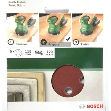 5 FOGLI ROTORBIT . D115 G120 8FORI VELCRO
