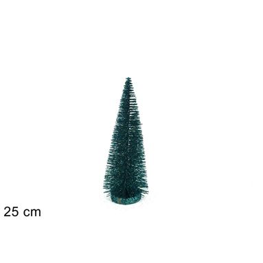 ALBERO GLITTERATO VERDE 25CM